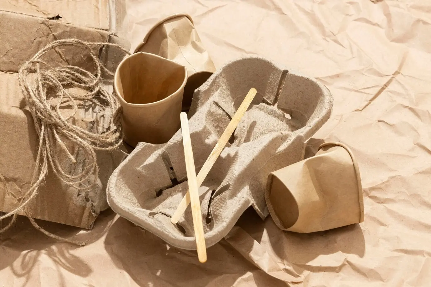 Arrangement of various discarded objects